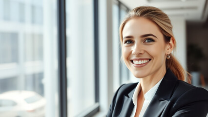 Businesswoman Smiling Confidently