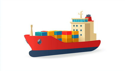 vector of ship isolated on white