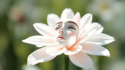 Fototapeta premium Face in Flower