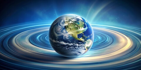 A mesmerizing stock photo of the earth spinning in a circular motion