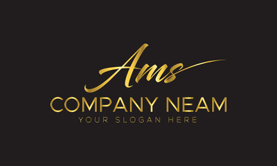 initial luxury signature logo design initial Handwriting vector logo design