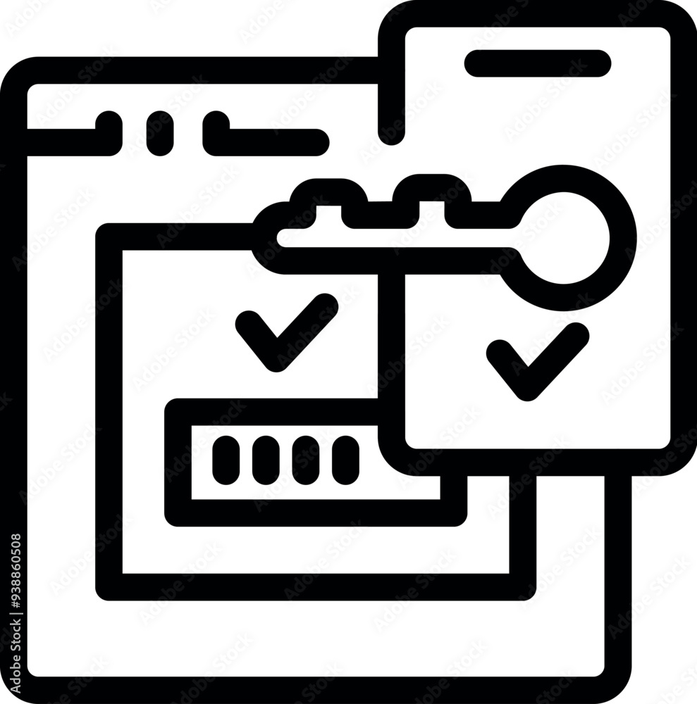 Poster secure login process involving two factor authentication with a key and password for enhanced accoun