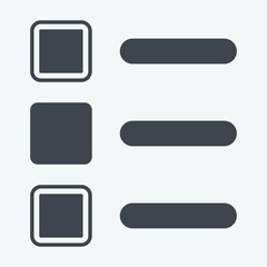 Icon List. related to Choice symbol. glyph style. simple illustration