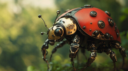 coccinelle steampunk - steampunk ladybug - collection animaux steampunk