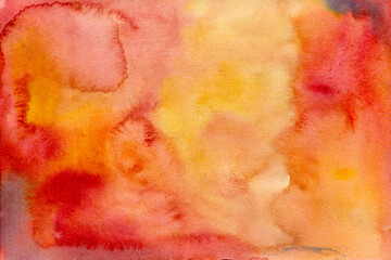 Fototapeta premium Pink-Yellow watercolor paper background texture
