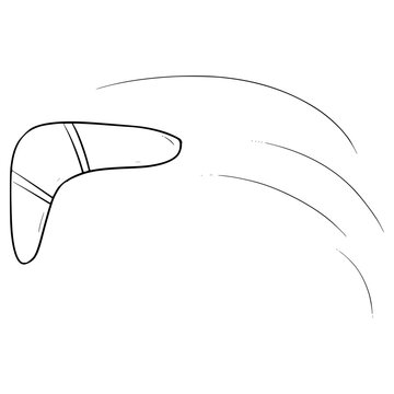 recommend clip art: boomerang illustration hand drawn outline vector