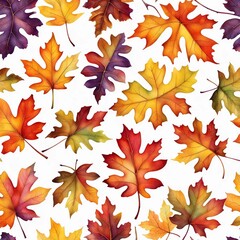 Fototapeta premium a pattern of colorful autumn leaves