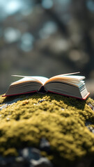 Open Book on Mossy Rock