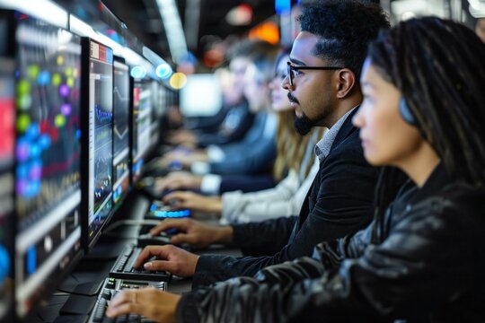 Dynamic Software Development Team Showcasing Innovation