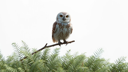 Northern Hawk Owl Perched on a Branch