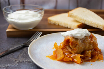 Hungarian stuffed cabbage roll
