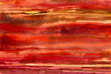 Yellow-red watercolor paper background texture