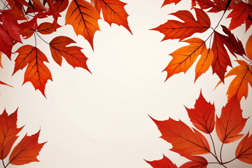 紅葉のフレームイラスト