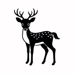 Obraz premium Deer silhouette vector illustration style.