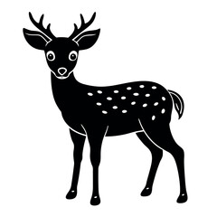 Deer silhouette vector illustration style.