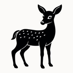 Obraz premium Deer silhouette vector illustration style.