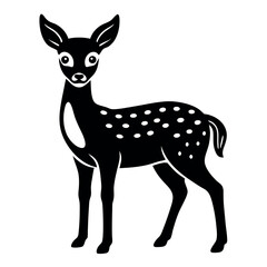 Obraz premium Deer silhouette vector illustration style.