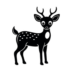 Obraz premium Deer silhouette vector illustration style.