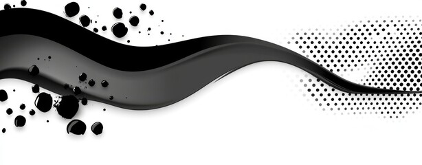 Abstract grunge vector background with a large black banner for text