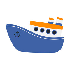 Ship cartoon transportation