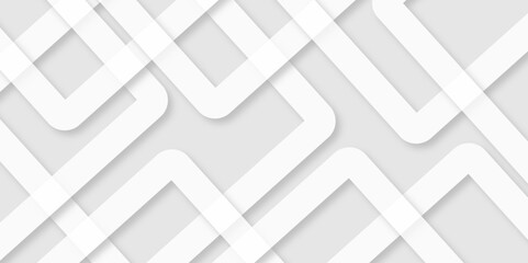 White abstract geometric background with white paper sheets soars as abstract spaces with rectangles, parallel stripes, perspective, shadows in simple strict modern material in triangle and square.	