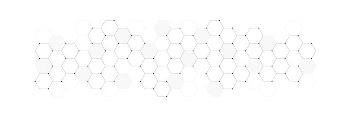Hexagons pattern. Geometric abstract background with simple hexagonal elements. Creative idea for medical, technology or science design