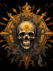 Skull and Scorpion symmetry layout illustration