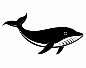 whale silhouette vector illustration