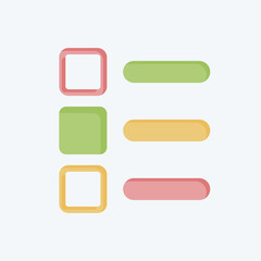 Icon List. related to Choice symbol. flat style. simple illustration