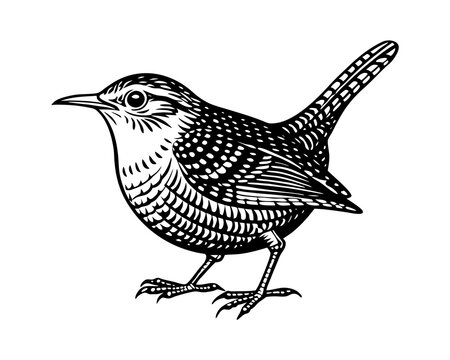 black and white bird standing clip art preview