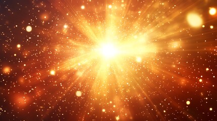 Naklejka premium A warm, glowing background with rays of light radiating from the edges, leaving a clear space for text