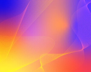 Colorful smooth gradient color with wavy lines Background Wallpaper. Vector illustration