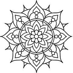 Mandala design with clean lines