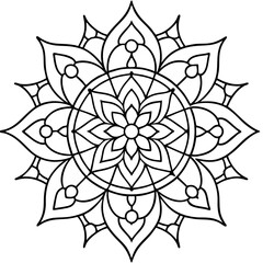 Mandala design with clean lines