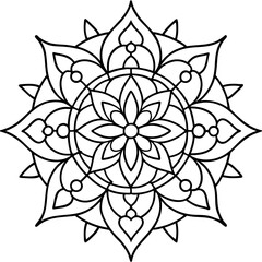 Mandala design with clean lines