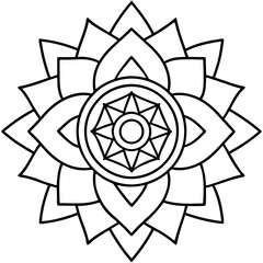 Mandala design with clean lines