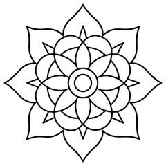 Mandala design with clean lines