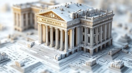 Fototapeta premium Classical Building Miniature