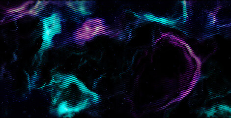 Abstract geometric colorful graphic design print honeycomb pattern universe. Vector illustration.