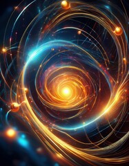 Obraz premium A Quantum Realm of Vibrant Energy