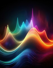 Vibrant Sound Wave Energy Pattern