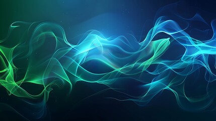 Obraz premium Abstract vector background, blue wavy. Abstract vector background, blue transparent waved lines for brochure, website, flyer design. Blue and green smoke wave