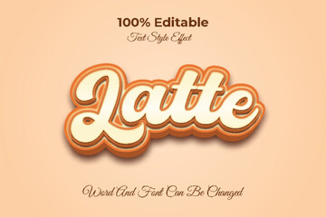 Latte editable text effect template