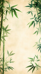 Fototapeta premium Ancient bamboo leaf decoration