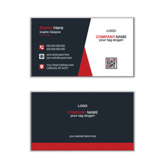 Modern and simple business card design Creative and Clean Business Card Template horizontal simple clean template vector design red business card inspiration. 