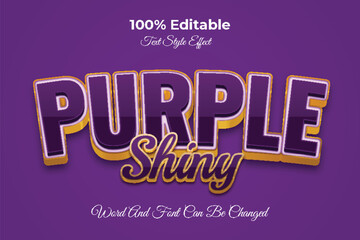 Purple shiny editable text effect template