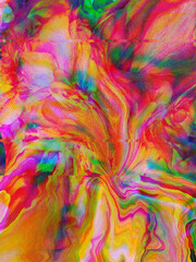 VARIOUSLY COLORED Psychadelic Floral Collage Visual texture 