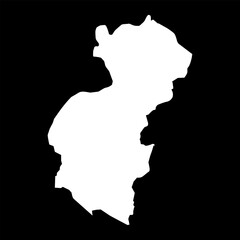 Santa Ana department map, administrative division of El Salvador.