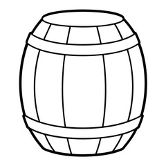 Barrel drawing line art vector illustration