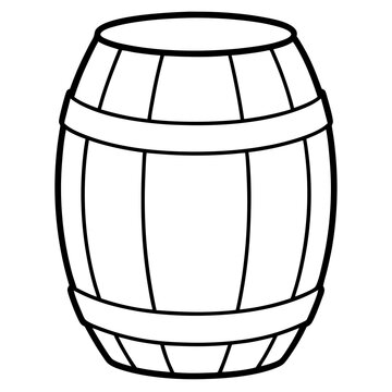 recommend clip art: Barrel drawing line art vector illustration